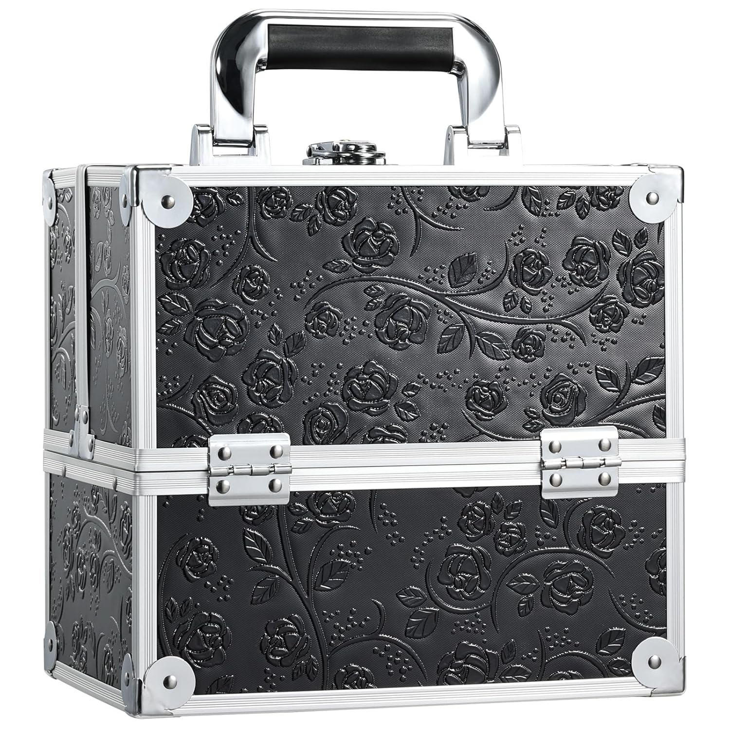 FRENESSA Makeup Train Case Portable Organizer for Beauty Products