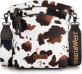 Women's Large Multi Zip Crossbody Bag with Wide Guitar Strap - Eco