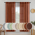 MIULEE Burnt Orange Curtains for Bedroom Living Room Decor