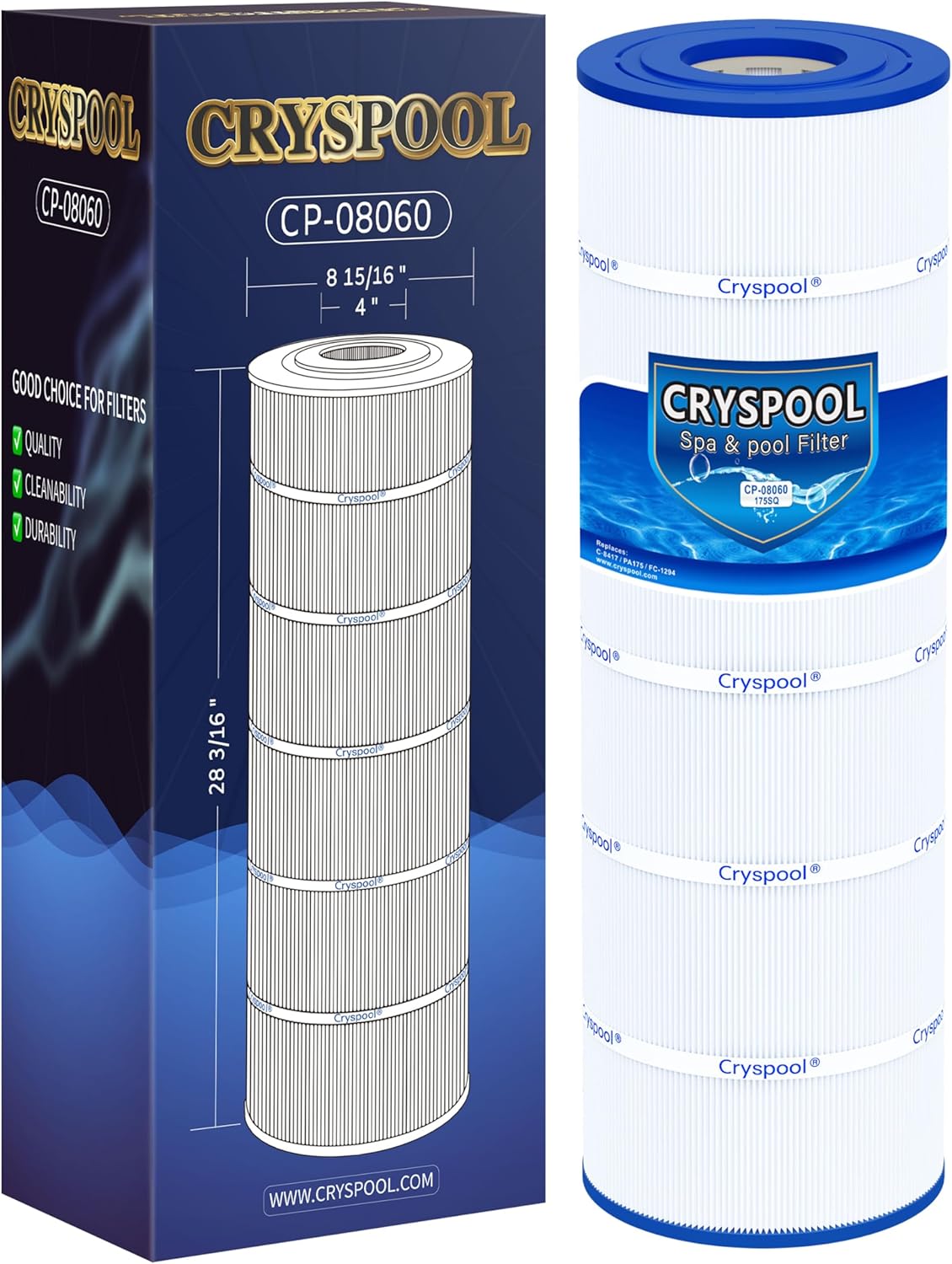 Cryspool 08060 Filter for CX1750RE and Other Pool Models