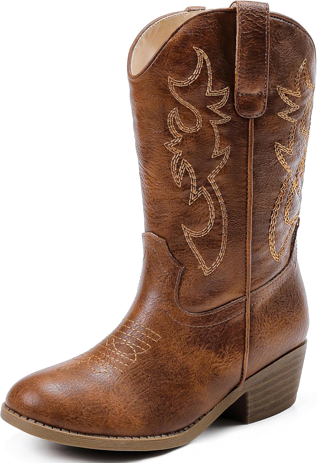 Cowboy Boots for Girls with Pointed Toe and Chunky Heel Style