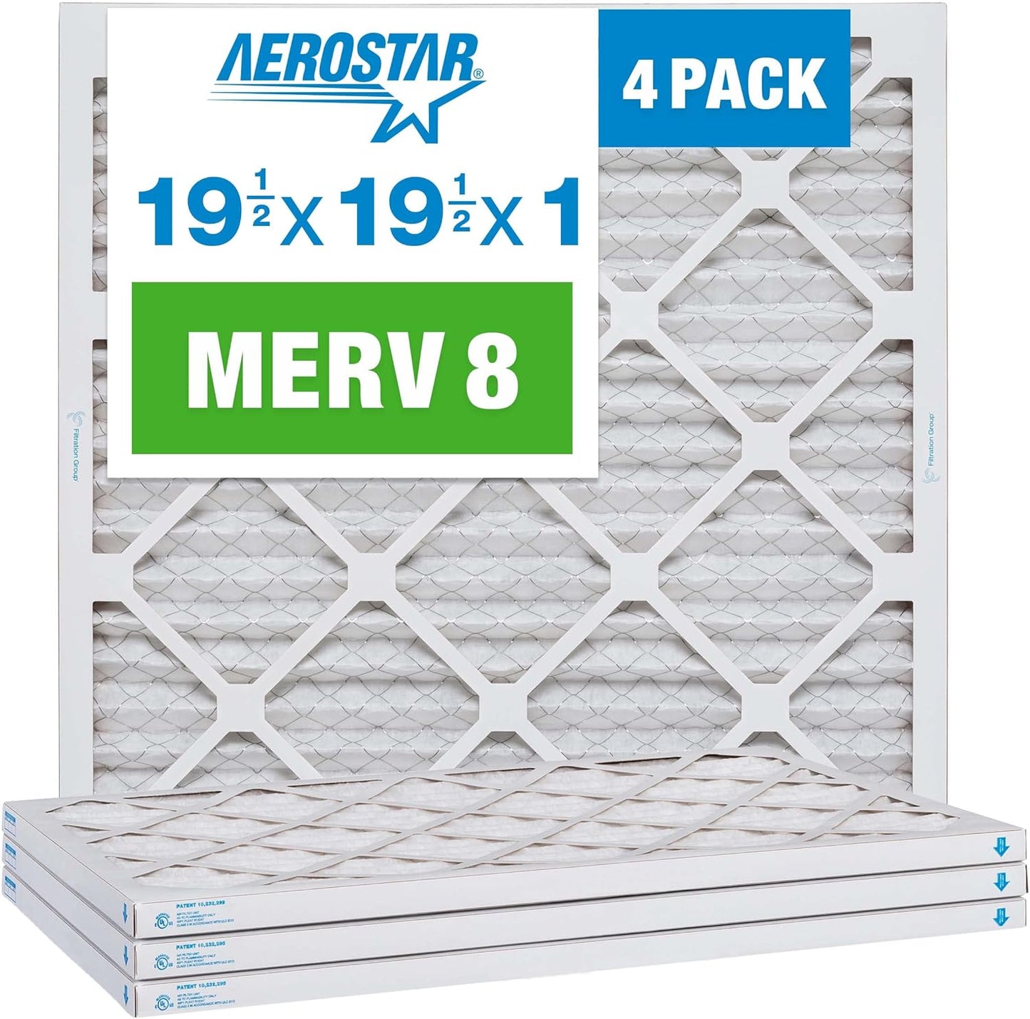 Aerostar 19.5x19.5x1 MERV 8 Filters for Cleaner Air