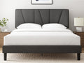 ZINUS Maya Upholstered Queen Bed Frame - Asymmetric Headboard
