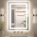 LED Bathroom Mirror with Lights 20 x 28 in - Frontlit & Backlit
