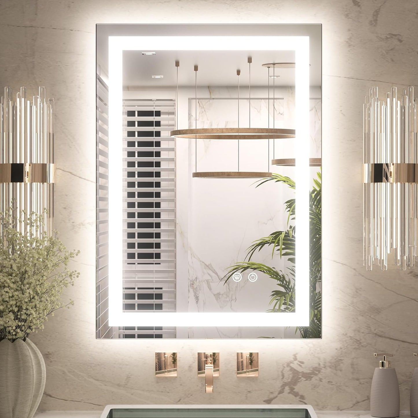 Keonjinn LED Bathroom Mirror with Lights for Modern Spaces