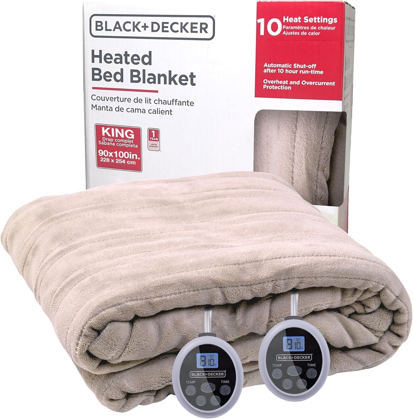 BLACK+DECKER Heated Blanket Electric King for Ultimate Comfort