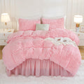 Andency Pink Comforter Full Size - Fluffy Faux Fur Cozy Comfort