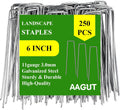 Garden Stakes 6 in 11-Gauge Landscape Staples 250 Pack - Heavy Duty