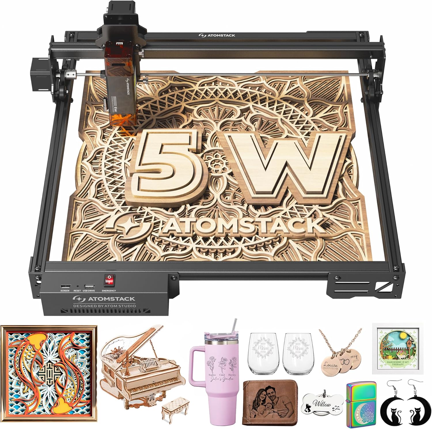 ATOMSTACK A5 Pro V2 Laser Engraving Machine for Beginners