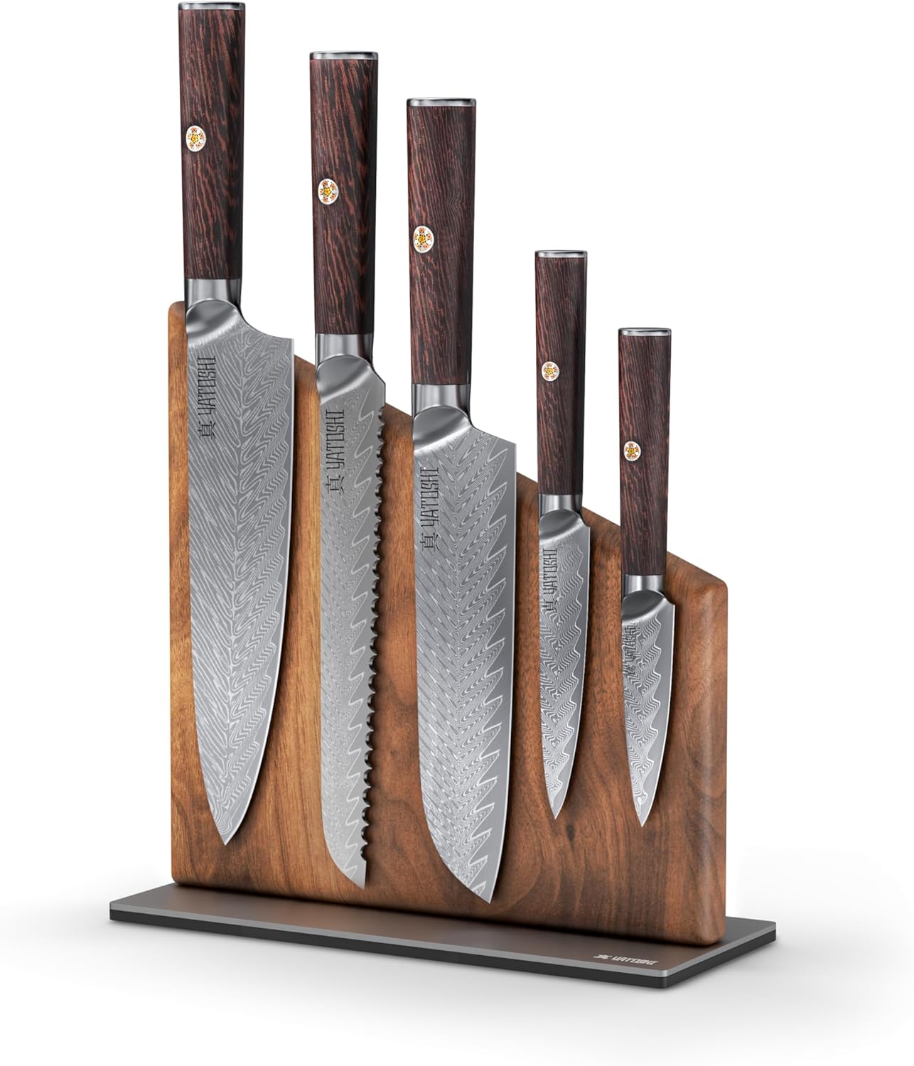 Yatoshi Knives Magnetic Kitchen Knife Block Set - 67 Layer VG-10