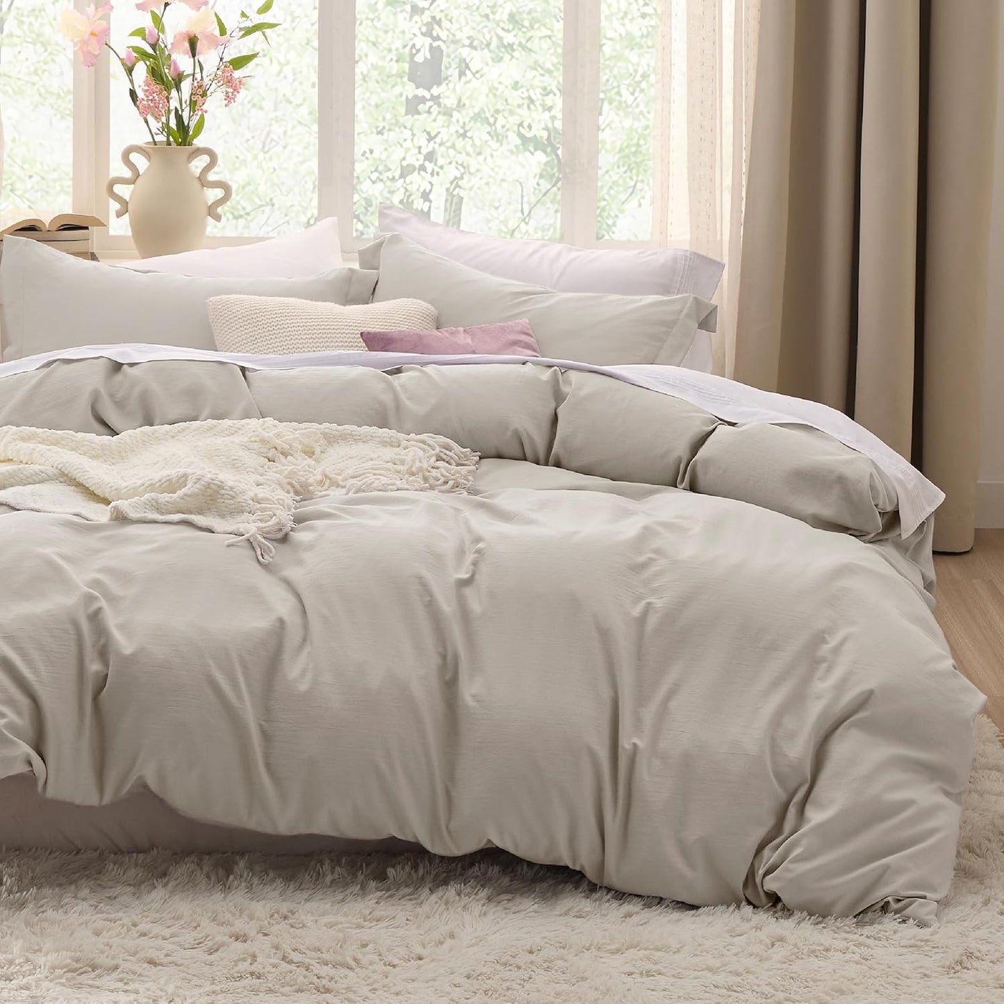 Bedsure Oversized King Duvet Cover Set for Ultimate Comfort