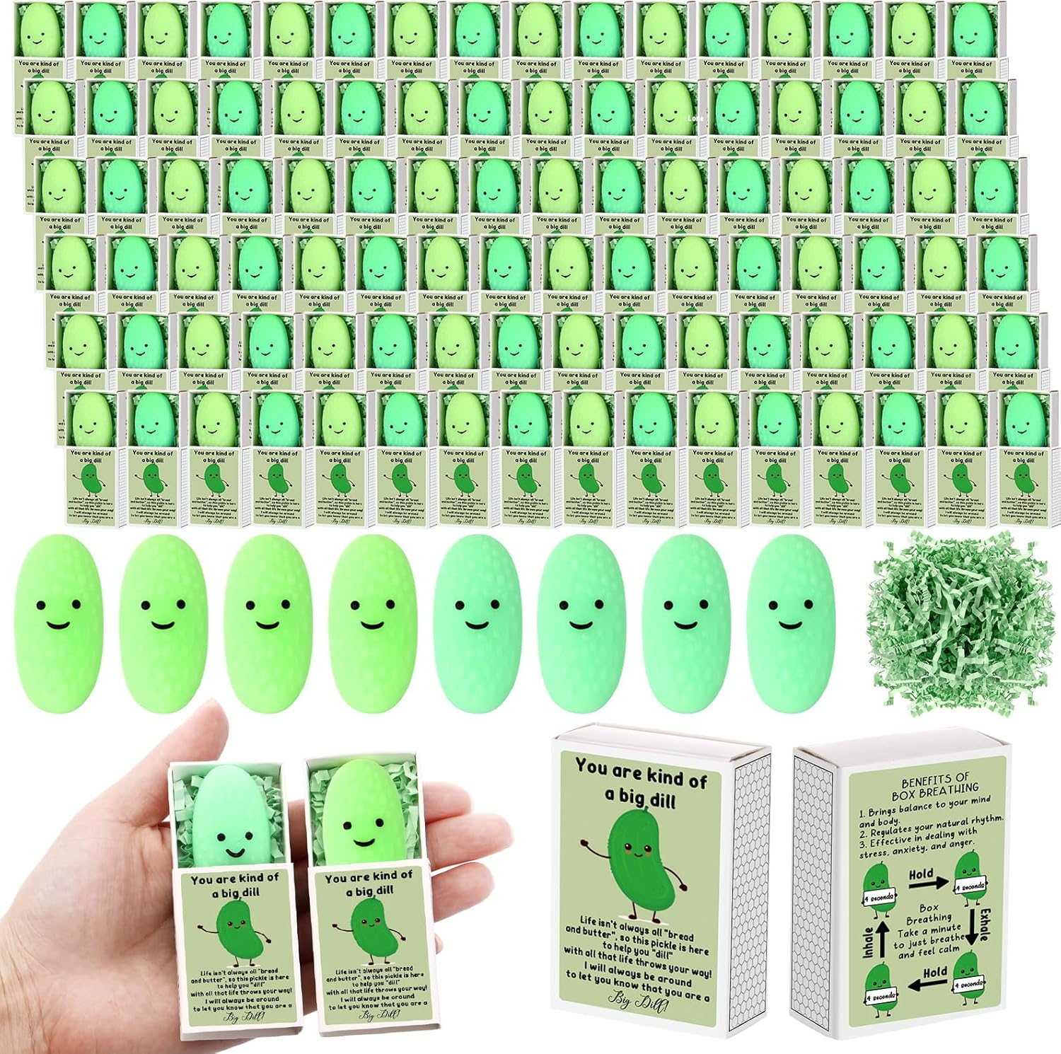 Wettarn 60 Sets Appreciation Pickle Gifts for Positive Relief