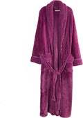 Richie House Plush Soft Warm Fleece Bathrobe - Cozy Mid-Calf Comfort
