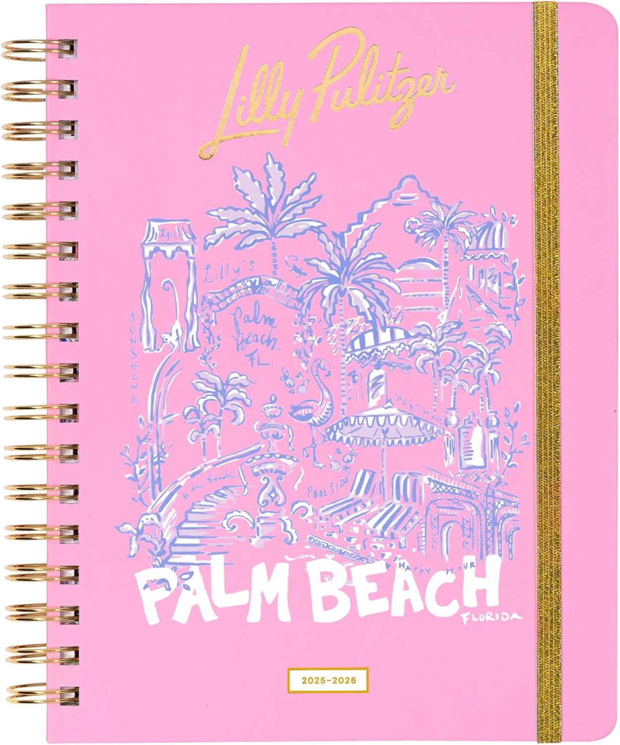 Lilly Pulitzer Large Monthly Planner for 2025-2026 with Stickers