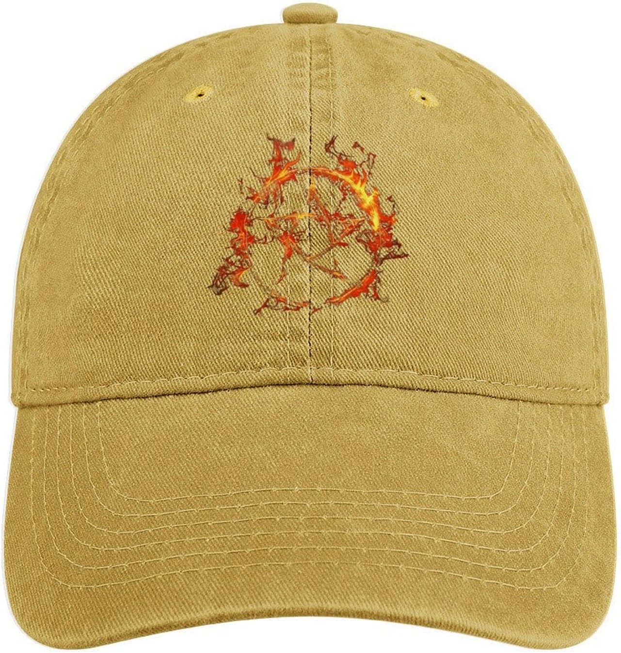Vintage Denim Flame Baseball Cap - Anti Possession Symbol