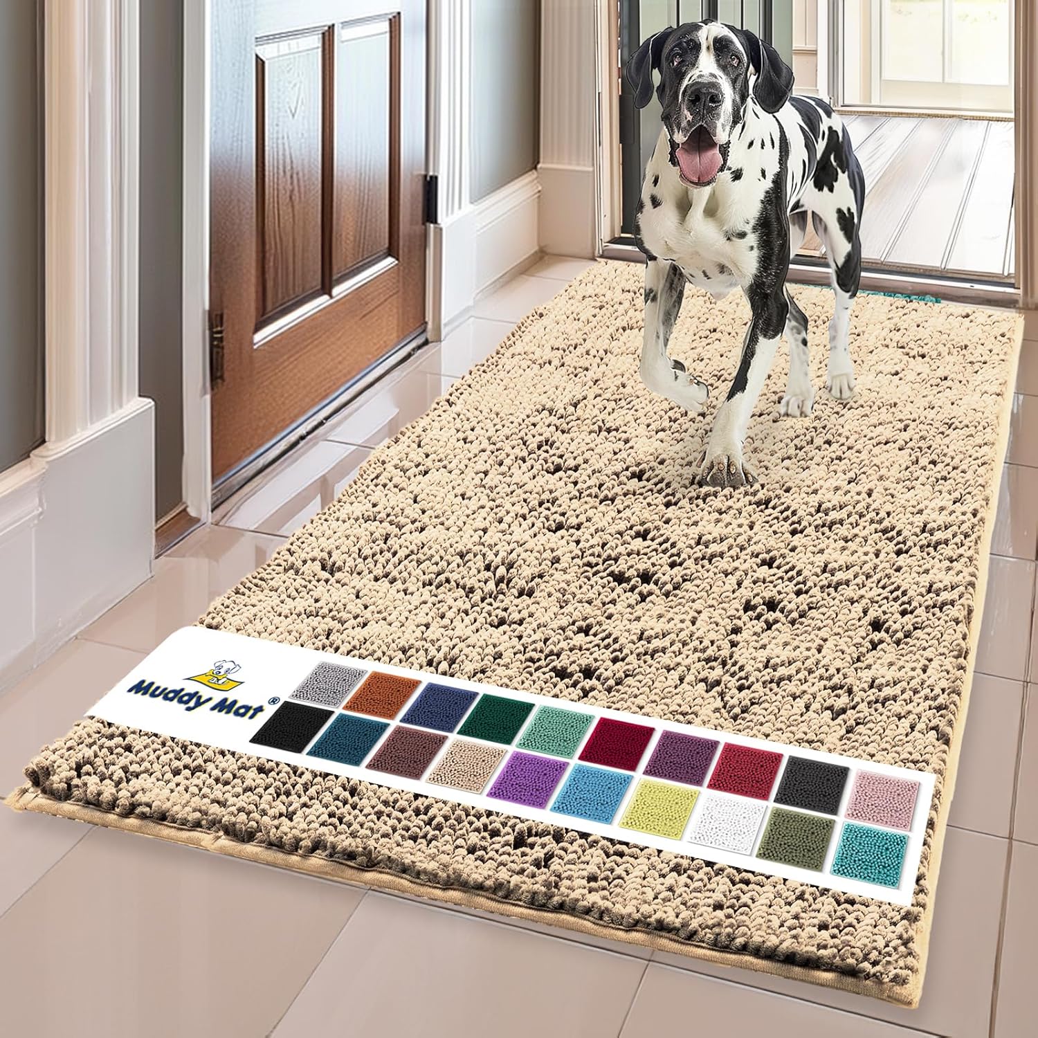 Muddy Mat Super Absorbent Indoor Door Mat for Clean Entryways