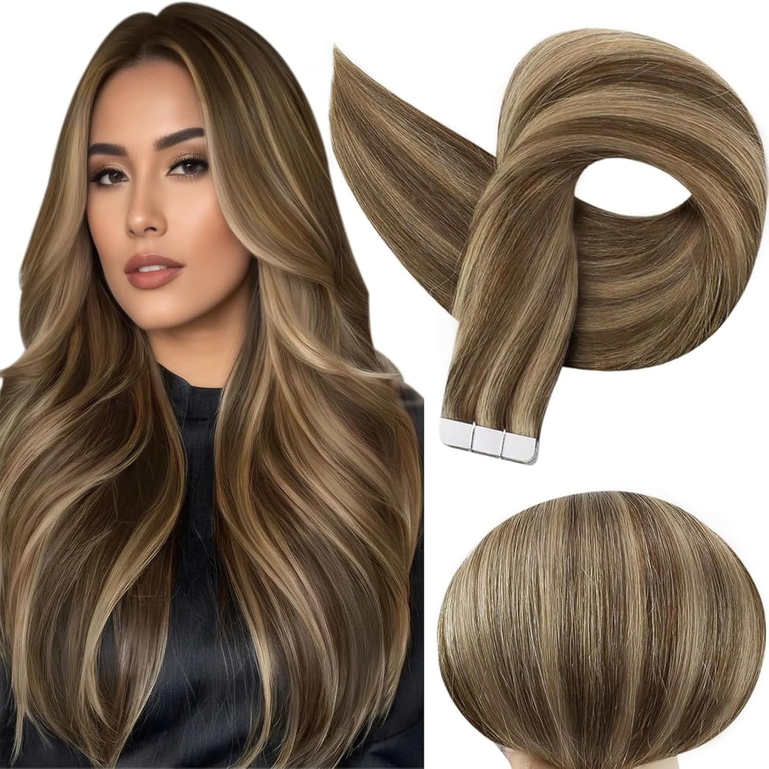 Full Shine Tape in Hair Extensions for Natural Volume and Length