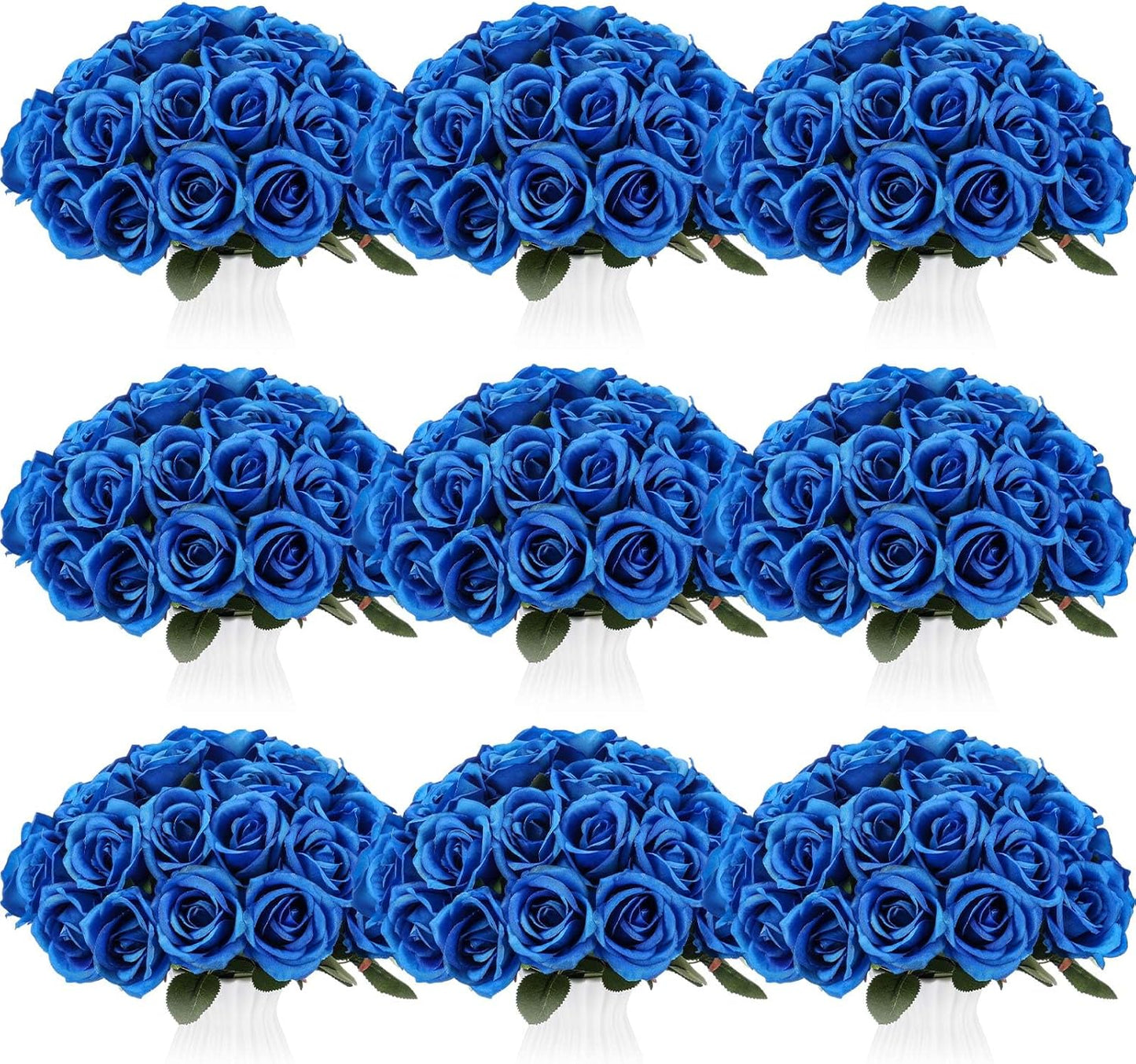 100 Pieces Royal Blue Artificial Roses for Wedding Decor