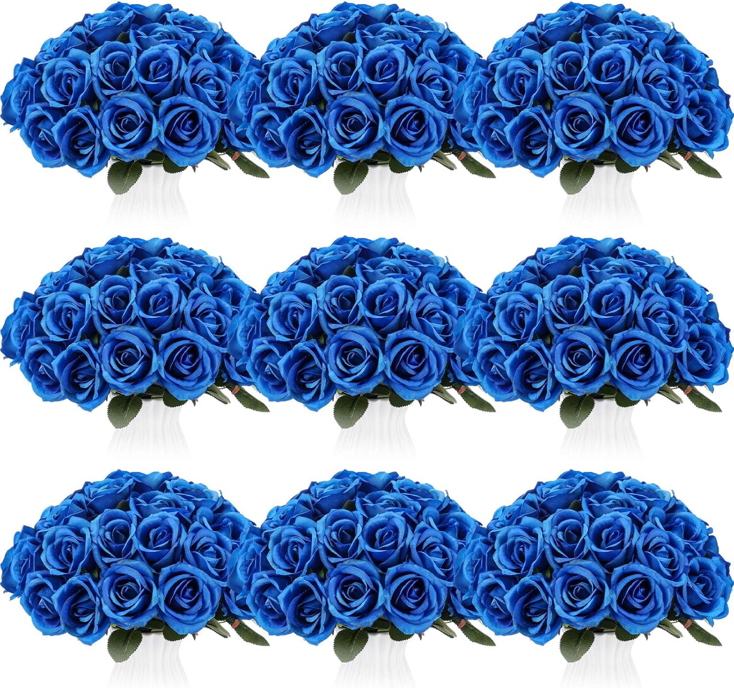 100 Pieces Royal Blue Artificial Roses for Wedding Decor