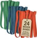 24 Pack Moving Blanket Rubber Bands - Heavy Duty Extra Large Mover
