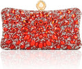 Women's Rhinestone Evening Clutch Purse 7.9in - Sparkly Crystal Bag