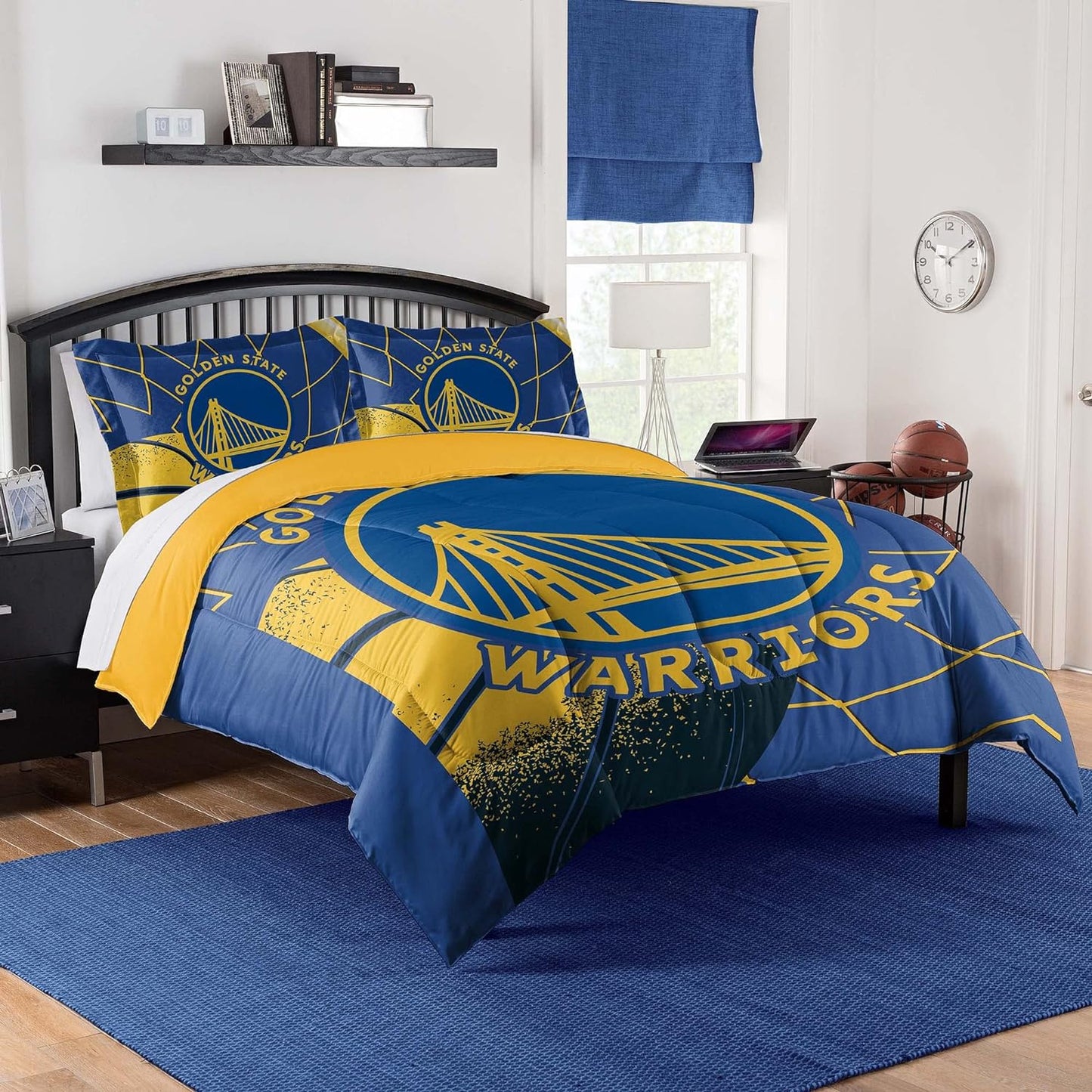 Golden State Warriors Official NBA Comforter Set for Fans