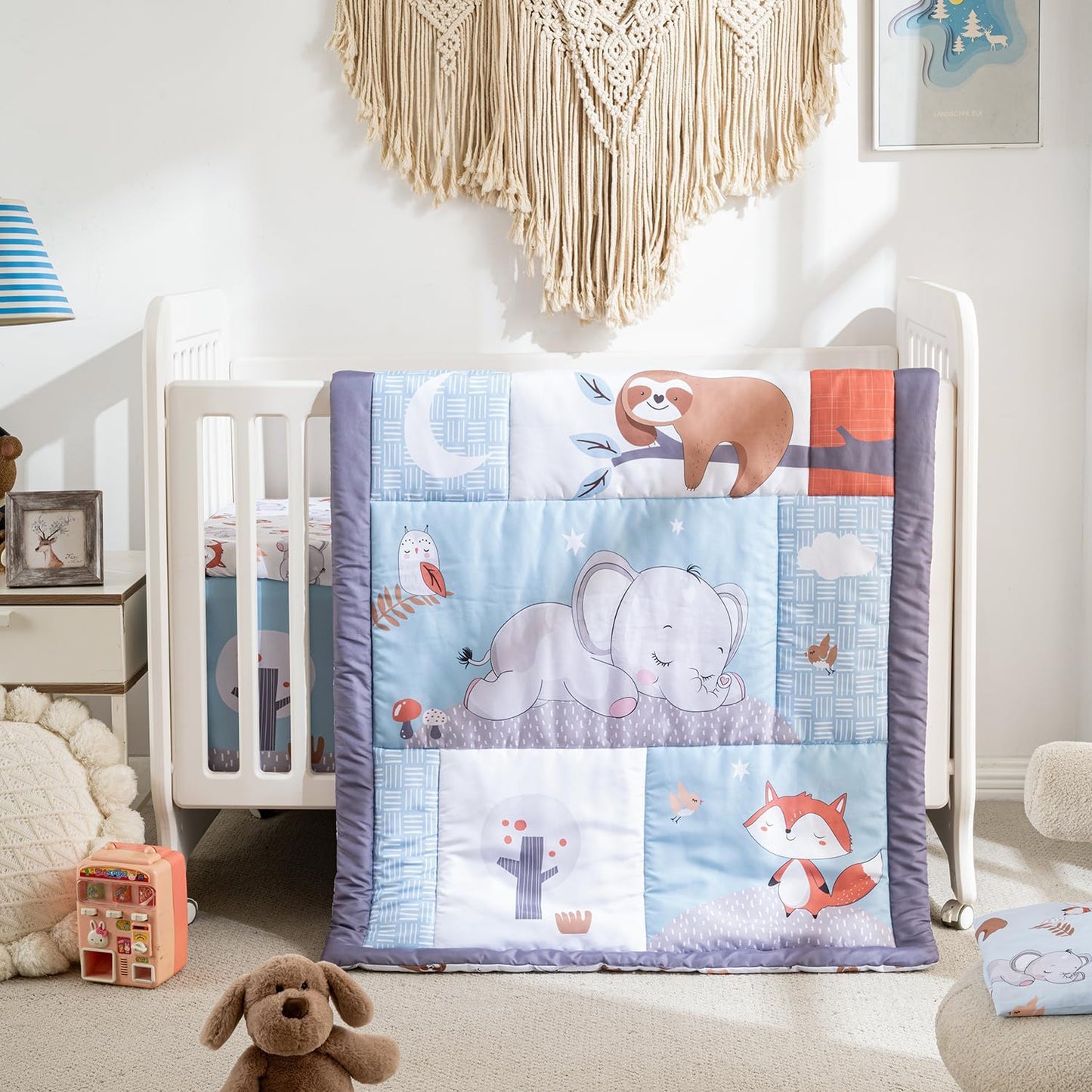 Crib Bedding Set 4 Pieces for Modern Nursery Aesthetic