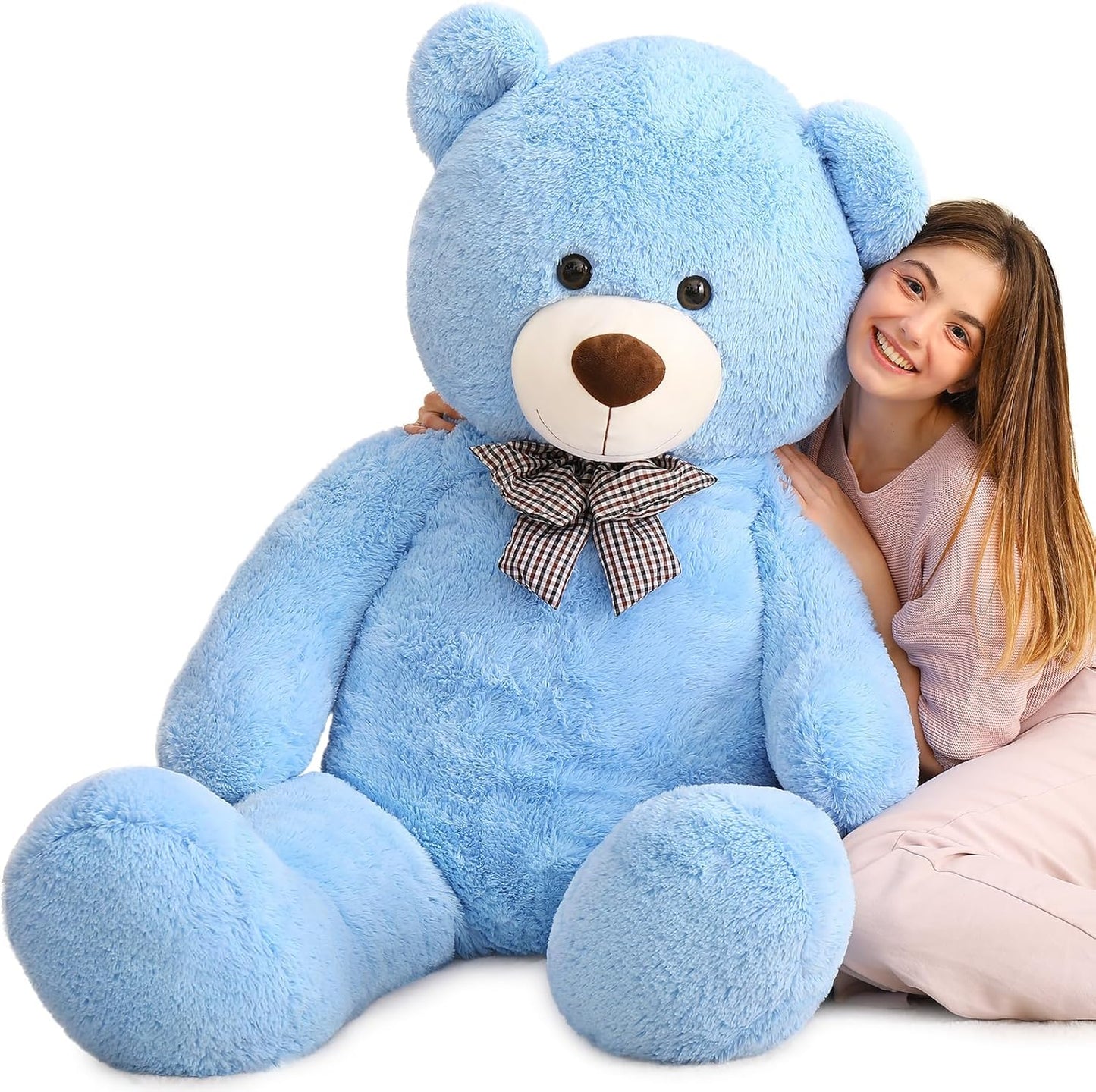 Large Blue Teddy Bear 55 inch Jumbo Plush Stuffed Animal Gift