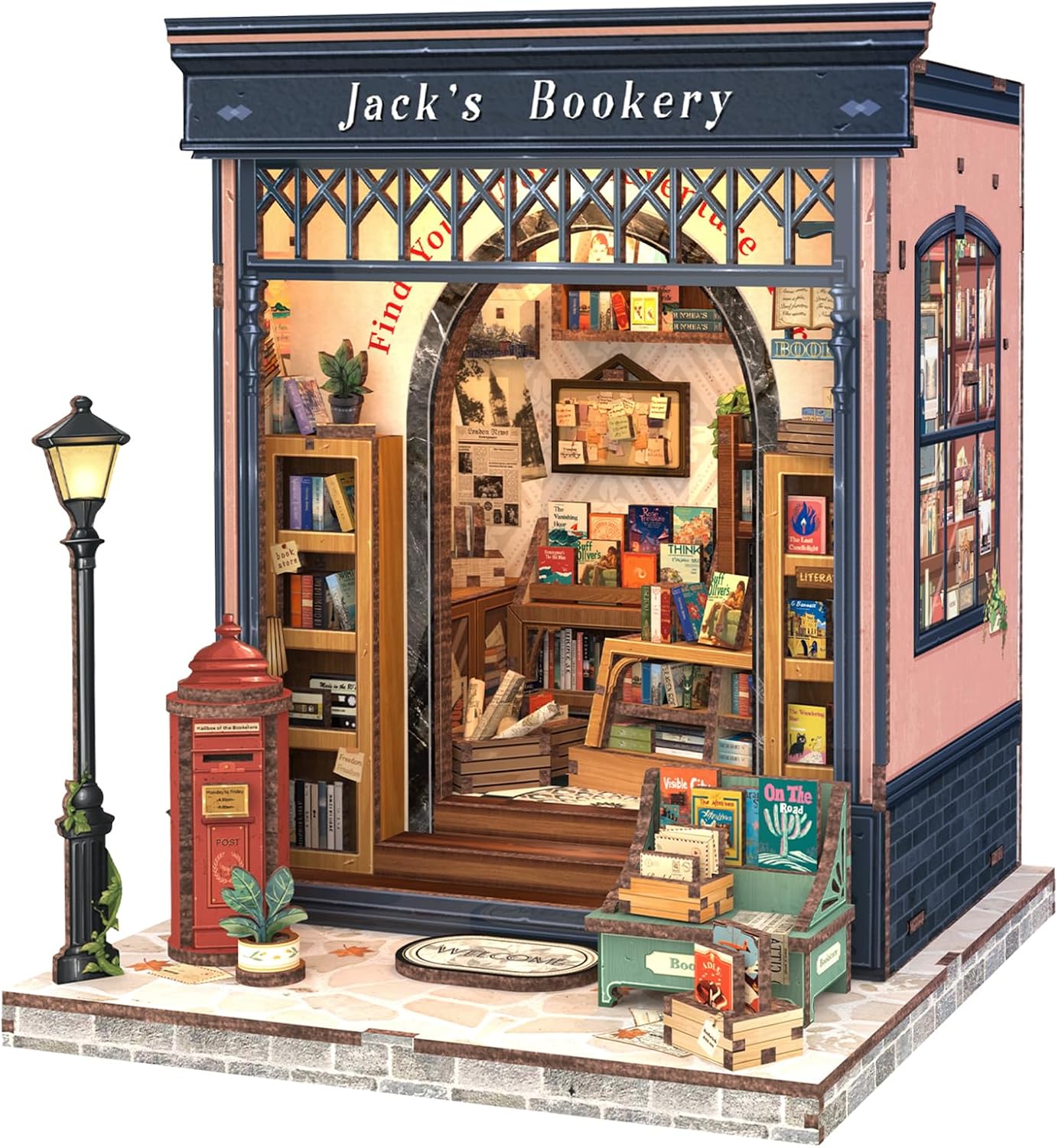 Fsolis Book Nook Kit for Adults - DIY Miniature House Puzzle