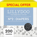 Diapers Size 2 (9-18 lbs), Monthly 200 Count - Skin-Friendly Comfort