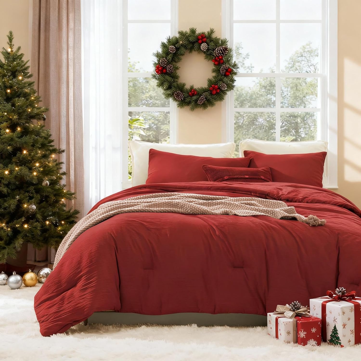 WRENSONGE Full Size Comforter Set - Soft Lightweight Bedding