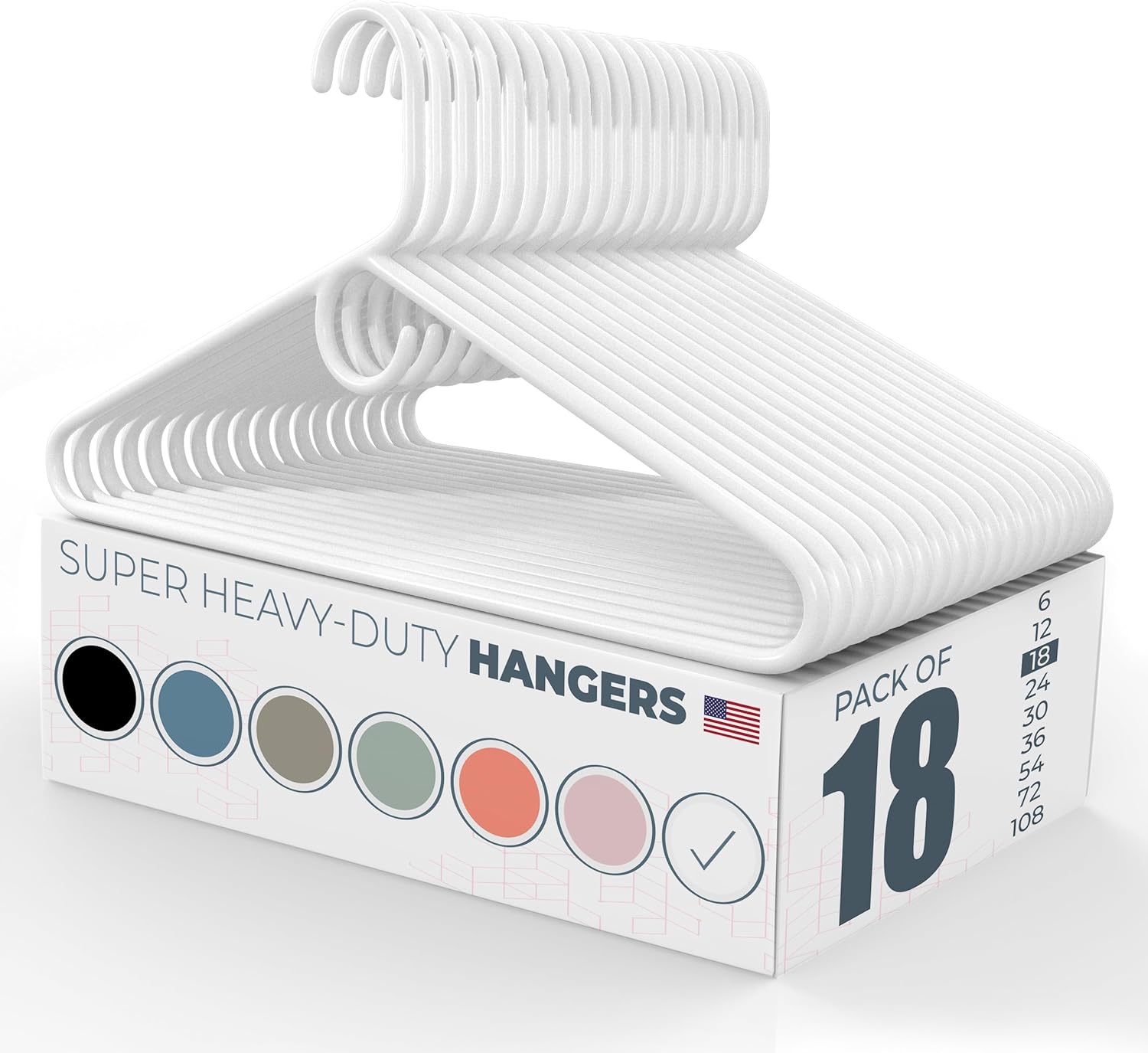 Super Heavy Duty Plastic Clothes Hangers for Closet Organization