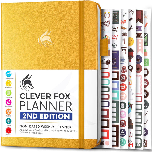 Clever Fox Planner 2nd Edition: Colorful Weekly & Monthly Organizer