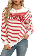 Christmas Sweatshirts for Women Merry Christmas Plaid Pullover - Cozy