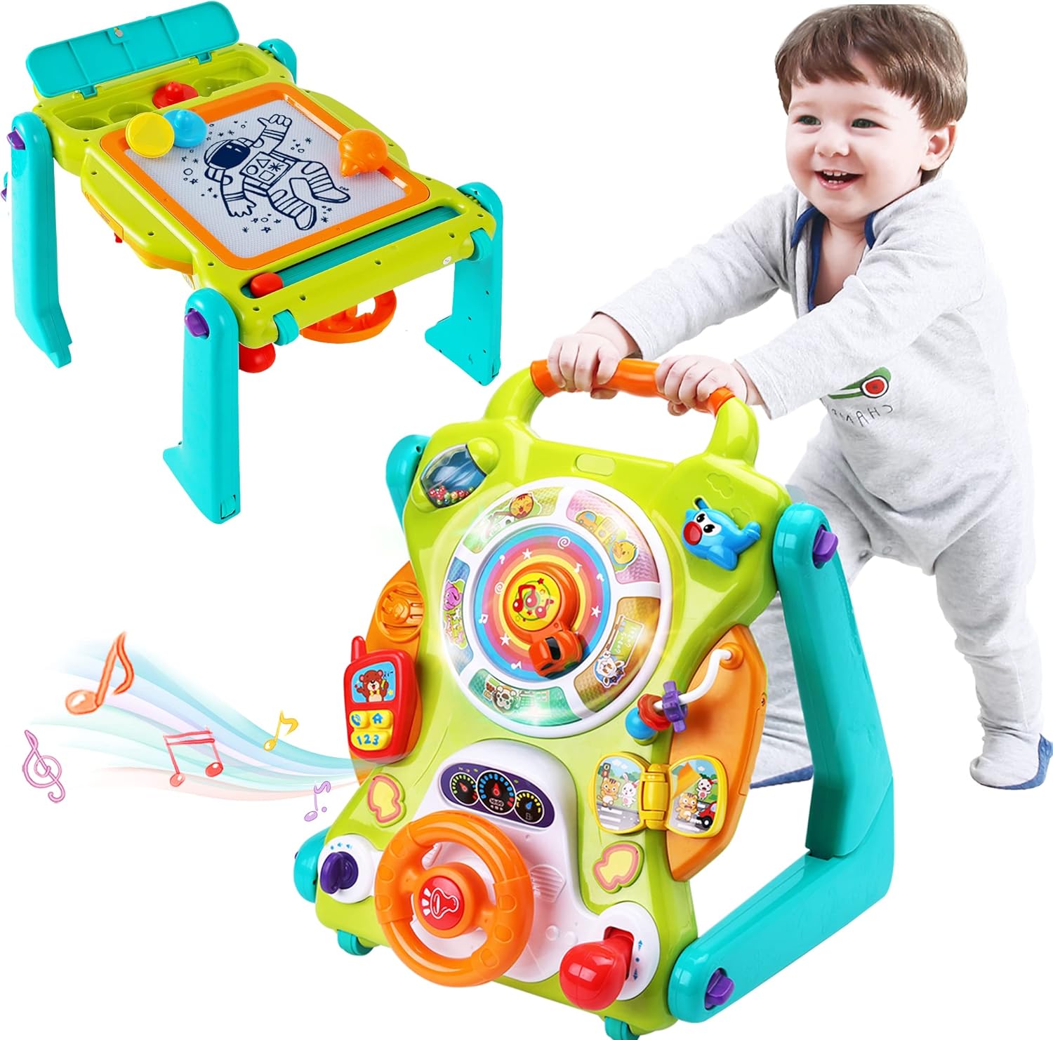 Interactive 3-in-1 Baby Walker - Lights, Music & Learning