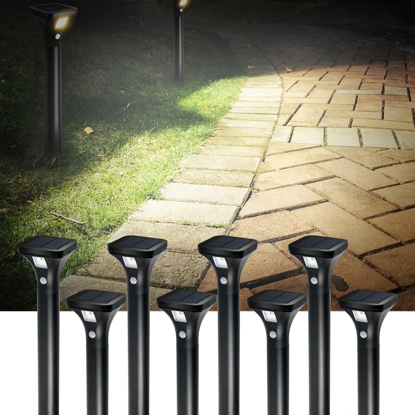 Solar Outdoor Lights with Motion Sensor for Pathway Safety