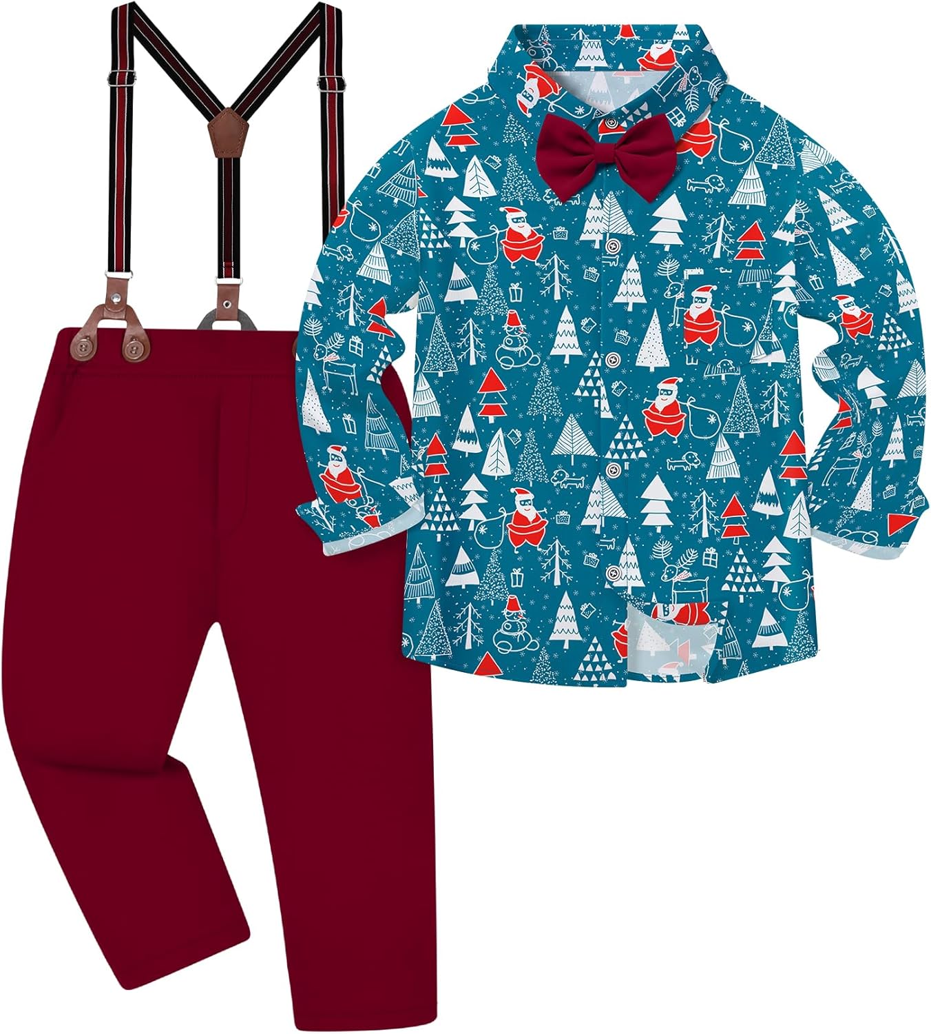 DISAUR Boys Christmas Outfit 3 Piece Set for Holiday Fun