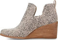TOMS Women's Kallie Ankle Wedge Bootie - Suede Cutout Style