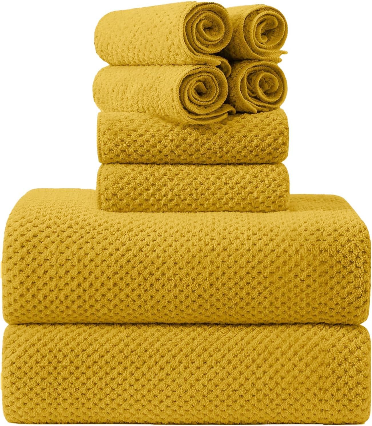 8-Piece Bath Towel Set - Ultra Soft Microfiber Quick Dry Towels