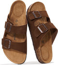 Genuine Leather Mens Sandals with Memory Foam Cork Footbed Project
