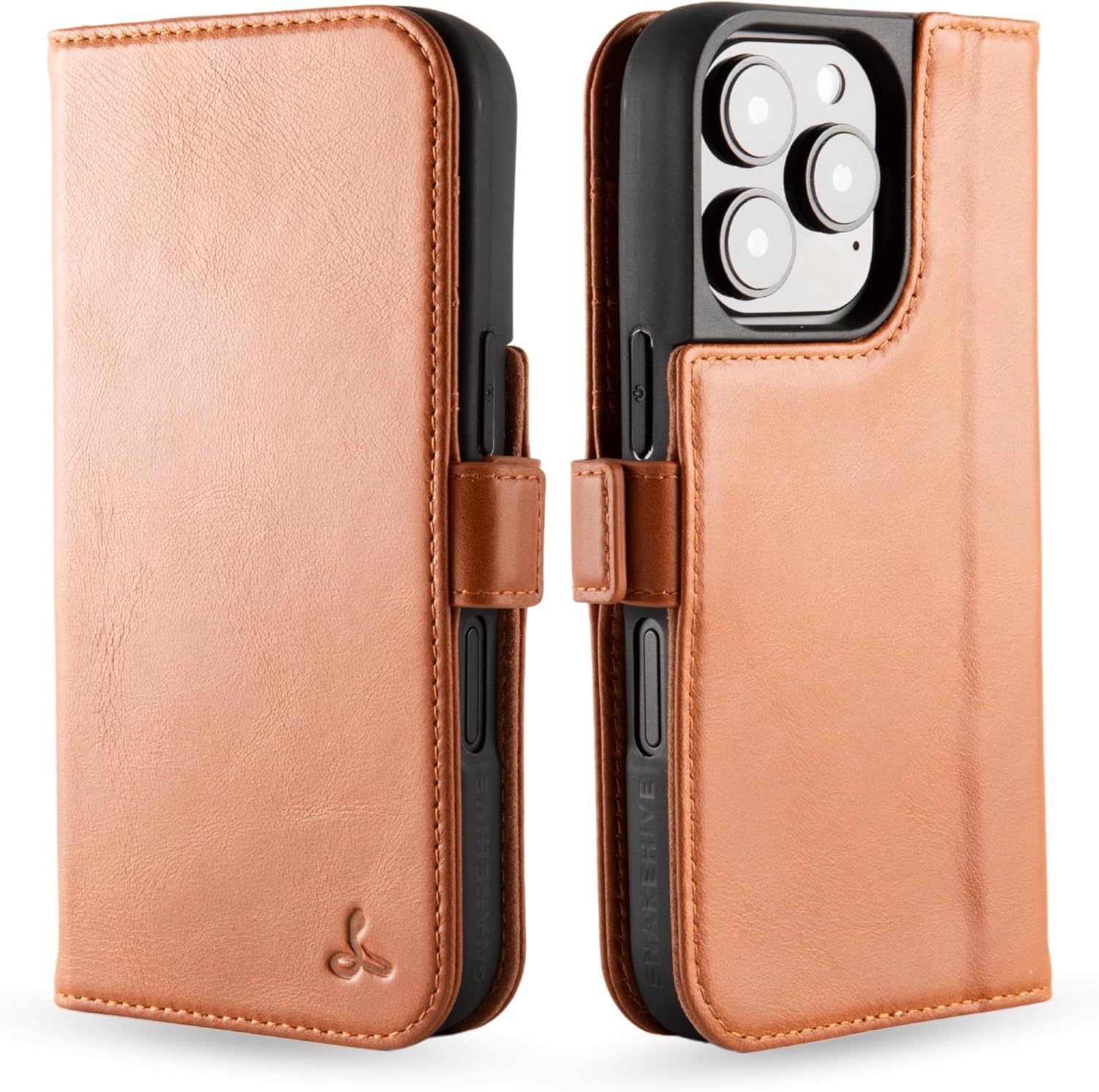Snakehive Leather Wallet Case for iPhone 16 Pro Max - Tan