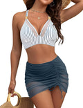 Blooming Jelly Womens High Waisted Bikini Set - Tummy Control Mesh
