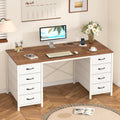 50 in Computer Desk with 8 Drawers - Organized Home Office Desk