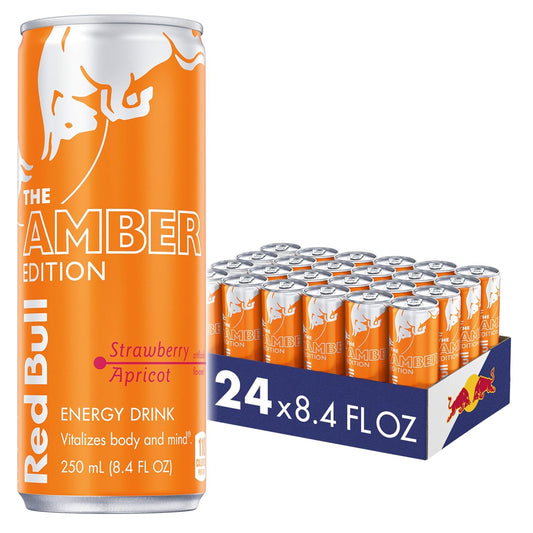 Red Bull Amber Edition Strawberry Apricot Energy Drink 24 Cans
