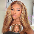 Highlight Deep Wave BOB Wig Human Hair for Black Women 18 in