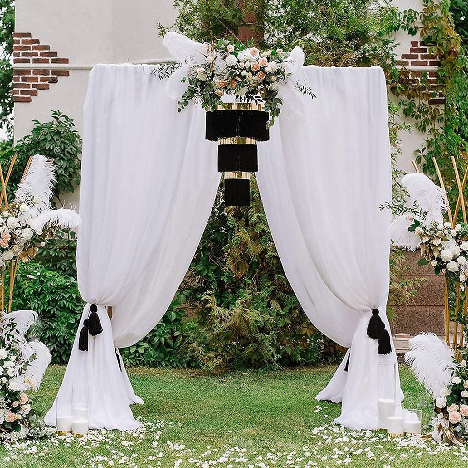 10x10ft Sheer Wedding Chiffon Drapes by MoKoHouse