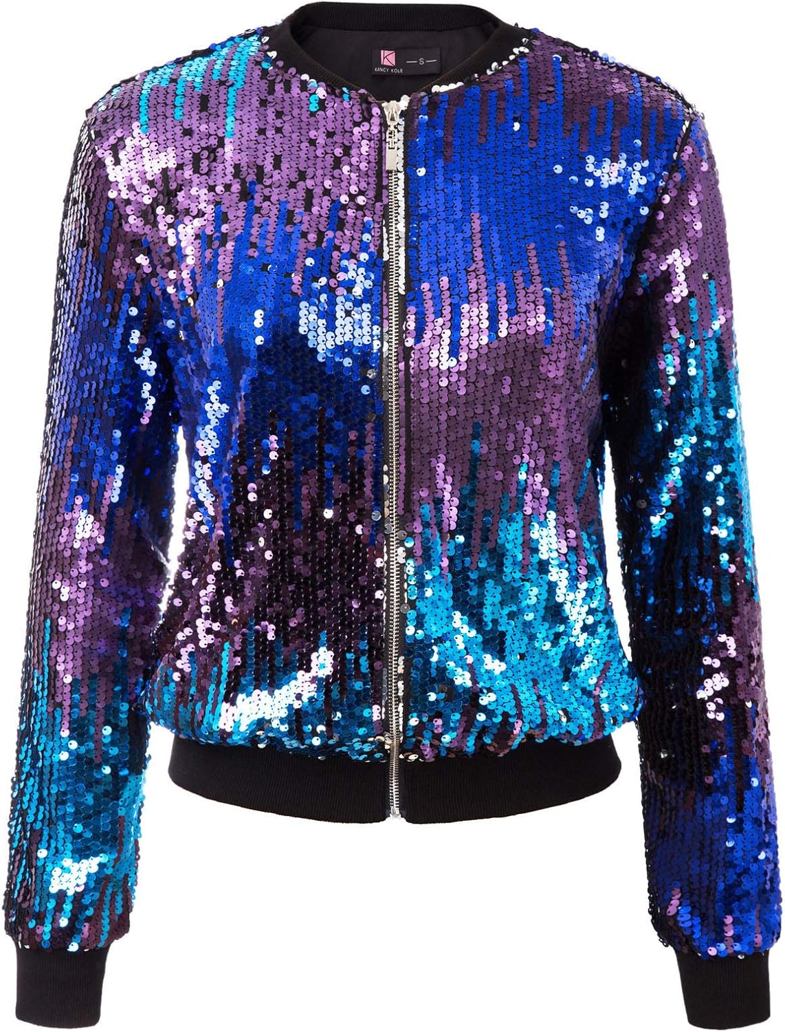 KANCY KOLE Womens Sequin Jacket with Pockets for Parties