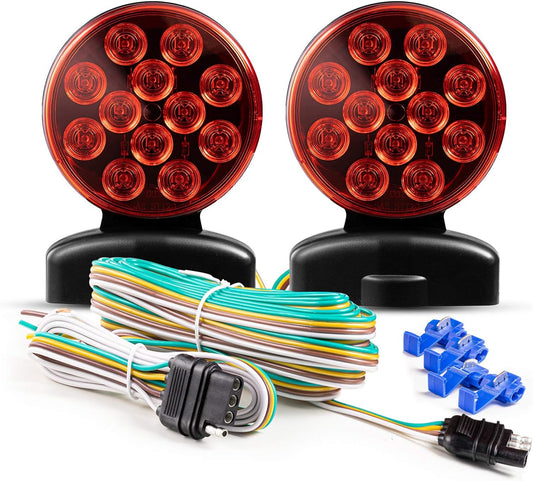 CZC AUTO 12V LED Magnetic Towing Light Kit for Safe Towing