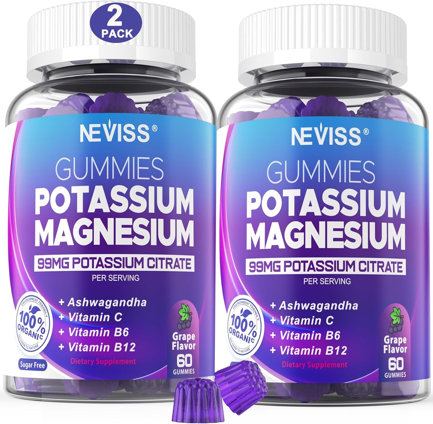 Potassium Magnesium Gummies for Muscle Cramps and Relaxation