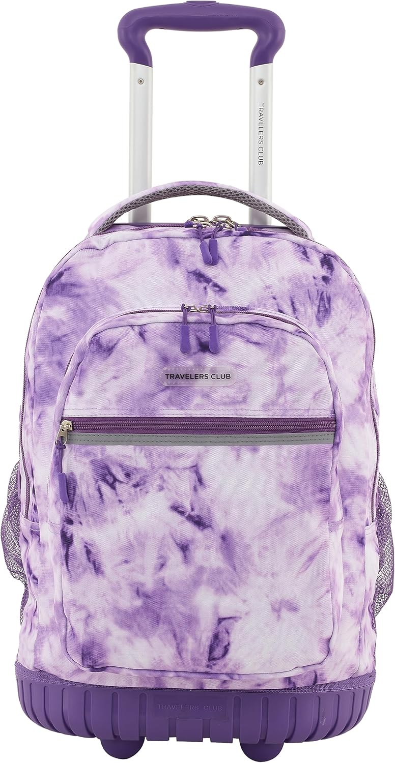 Travelers Club Rolling Backpack with Laptop Compartment, 20 Inch